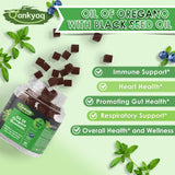 Q'ankyaq Oregano Gummies ingredients list on packaging