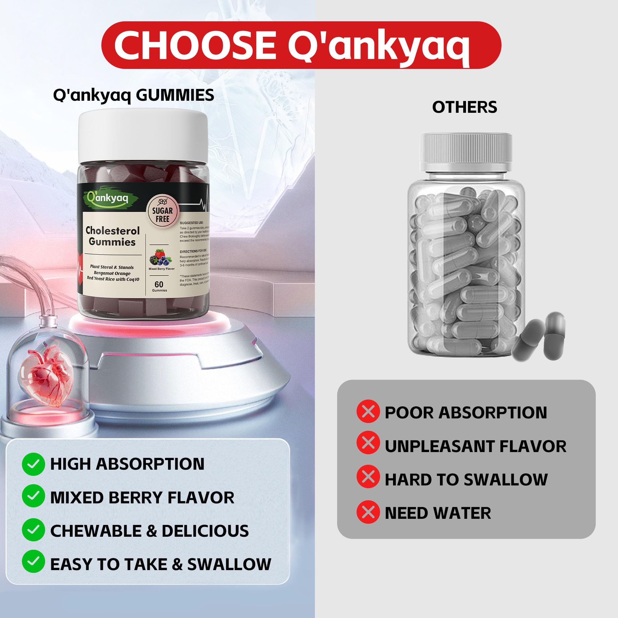 Q'ankyaq Red Yeast Rice Gummies with natural ingredients