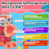 Q'ankyaq Saffron Gummies for Kids in a bowl with fresh fruit