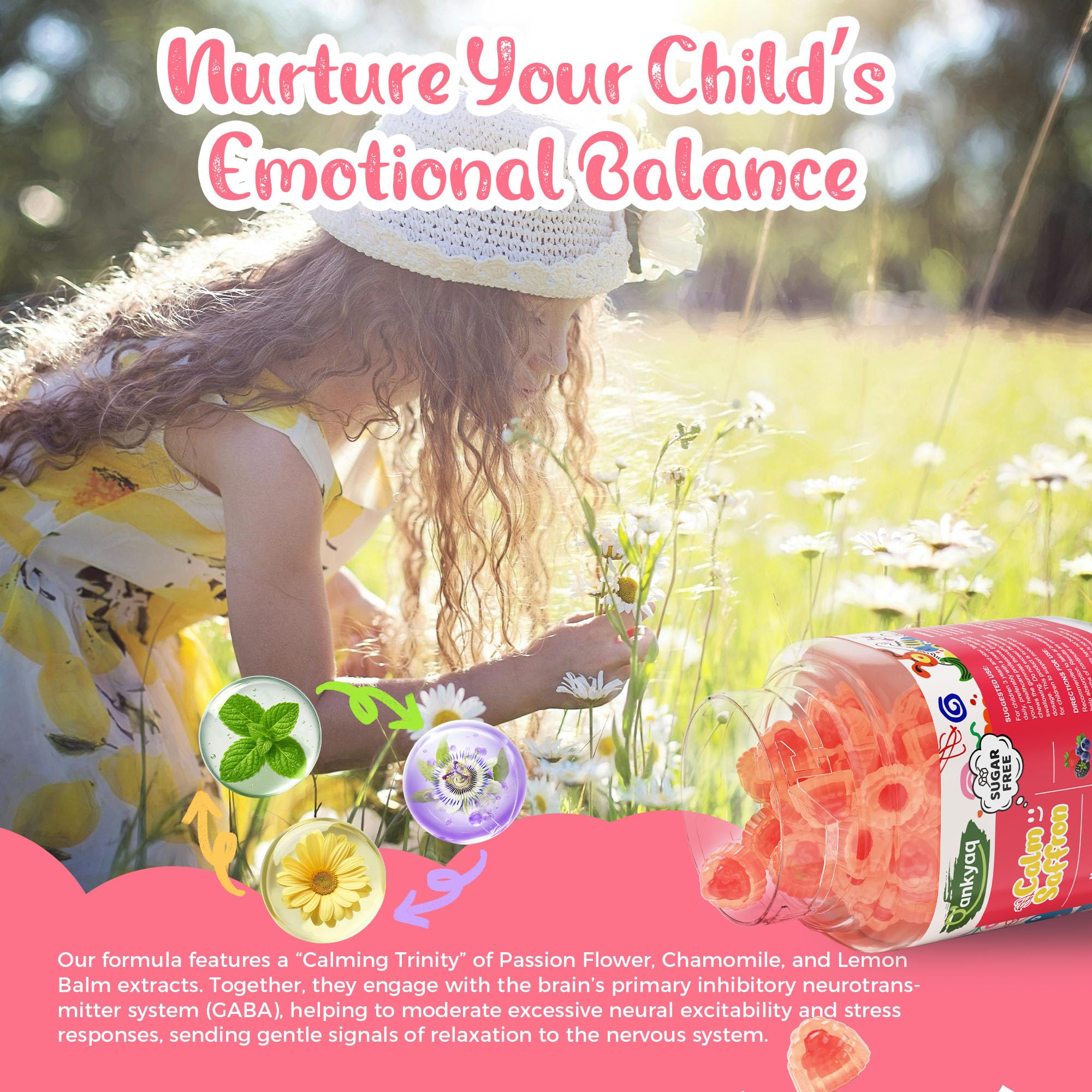 Q'ankyaq Saffron Gummies for Kids ingredients list