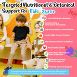Q'ankyaq Saffron Gummies for Kids with a child's hand holding gummies