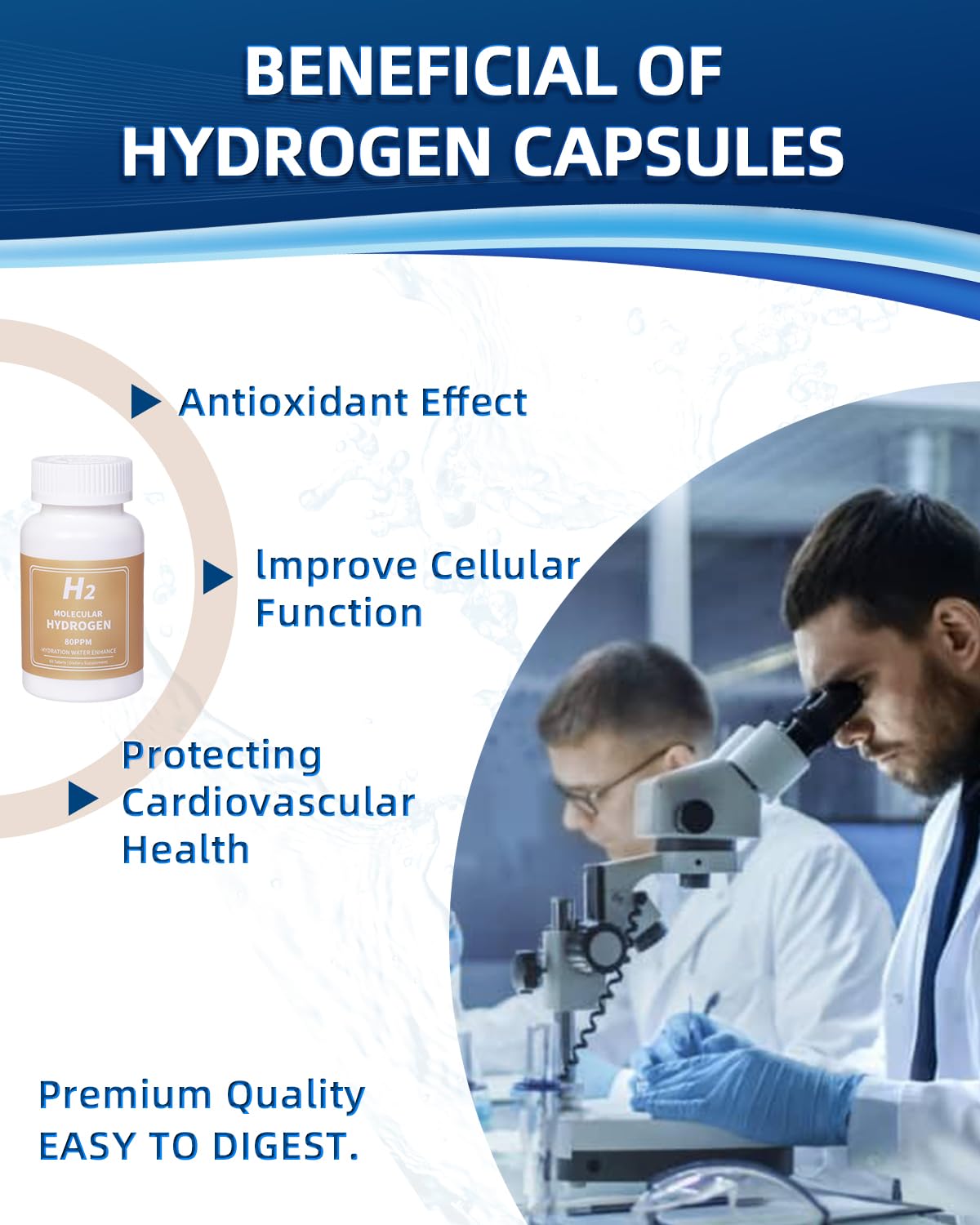 Qanbokey Hydrogen Water Tablets in a water bottle
