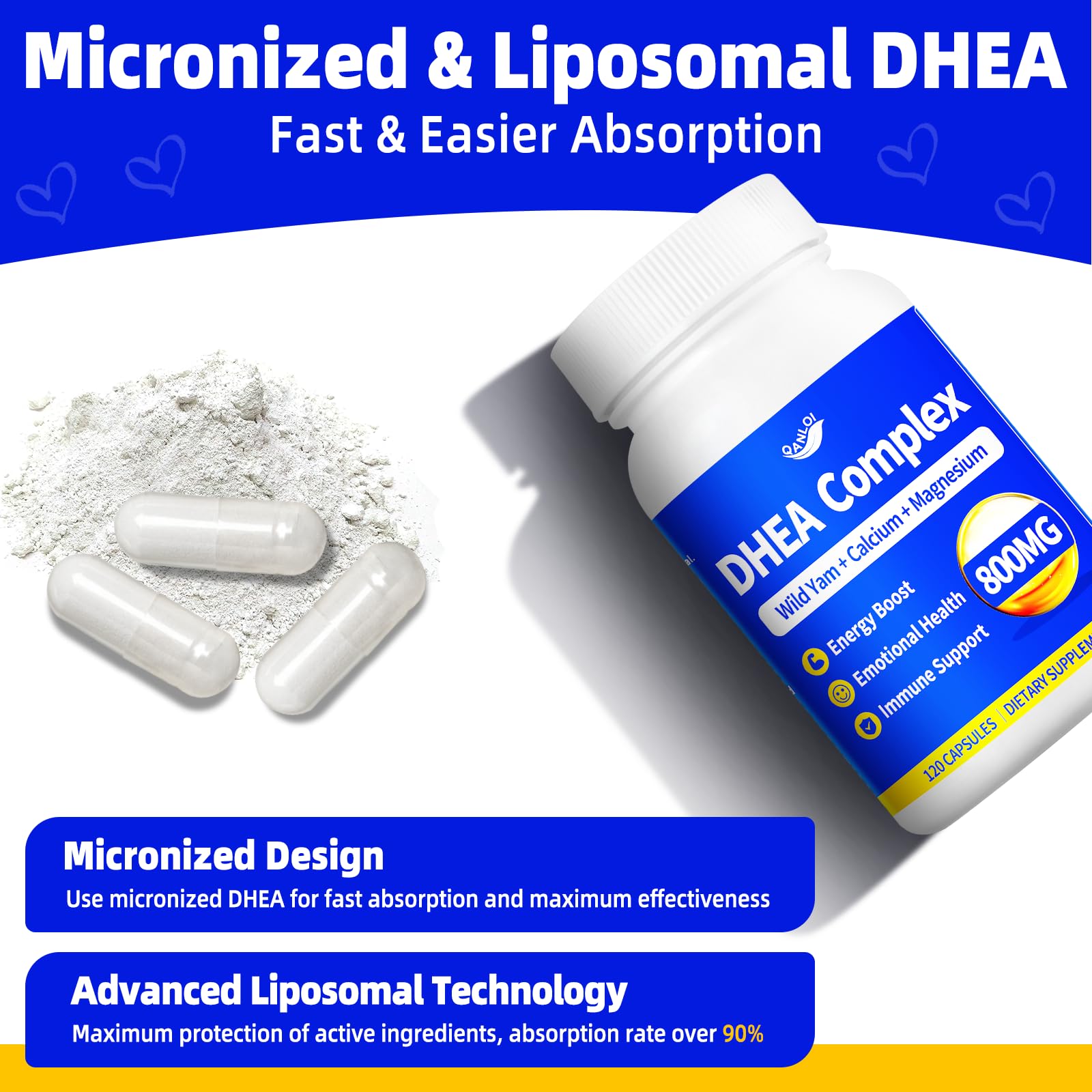 QANLOI DHEA Supplement 200mg ingredients list