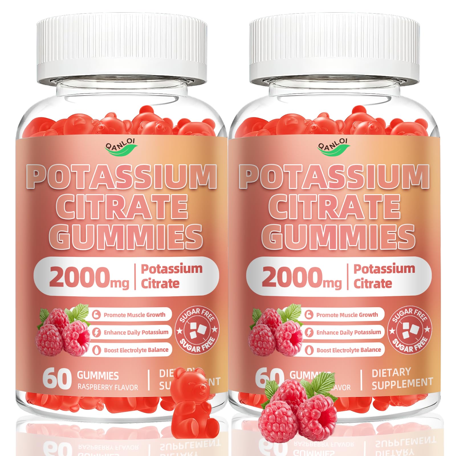 QANLOI Potassium Citrate Gummies front view with packaging