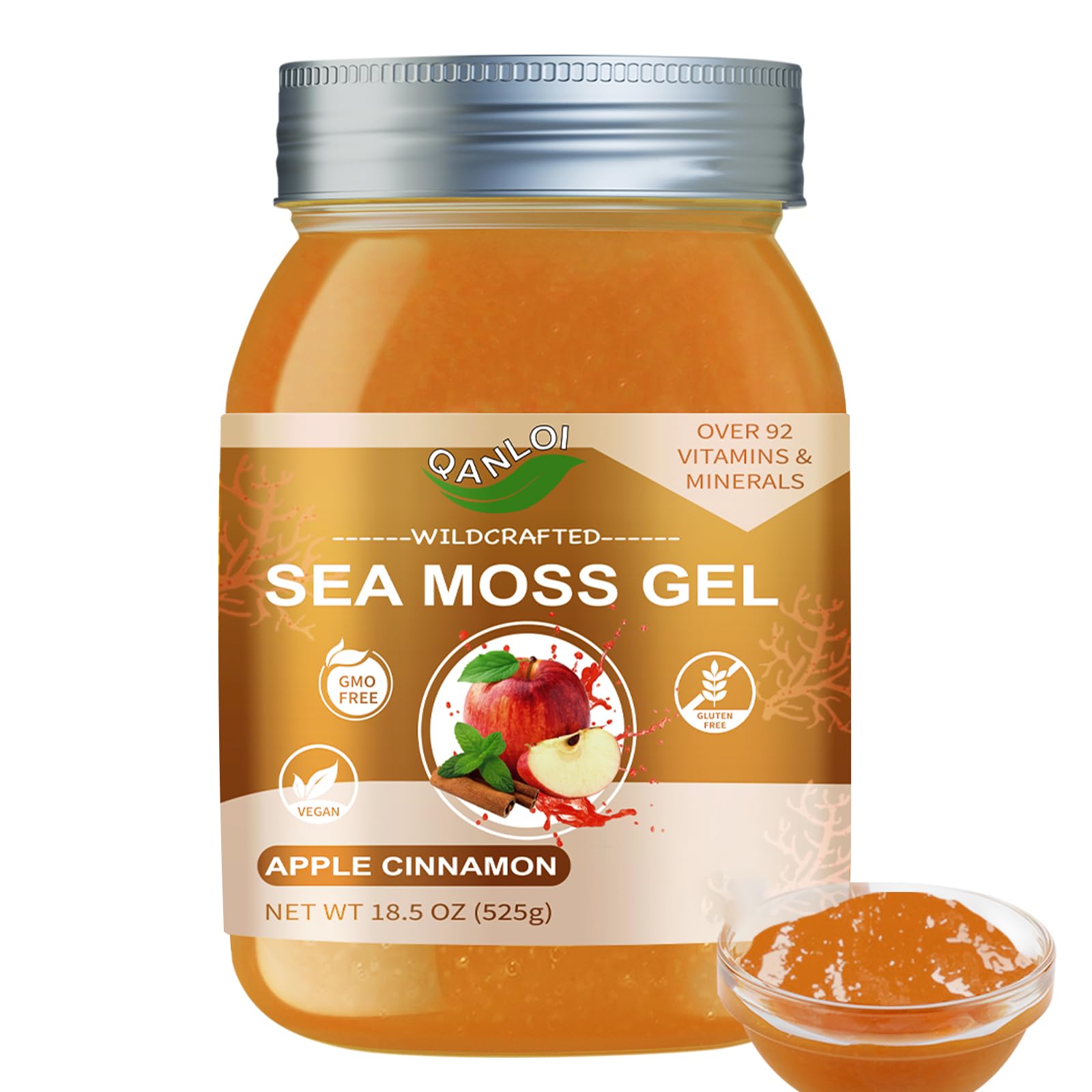QANLOI Sea Moss Gel 789g front view with natural texture