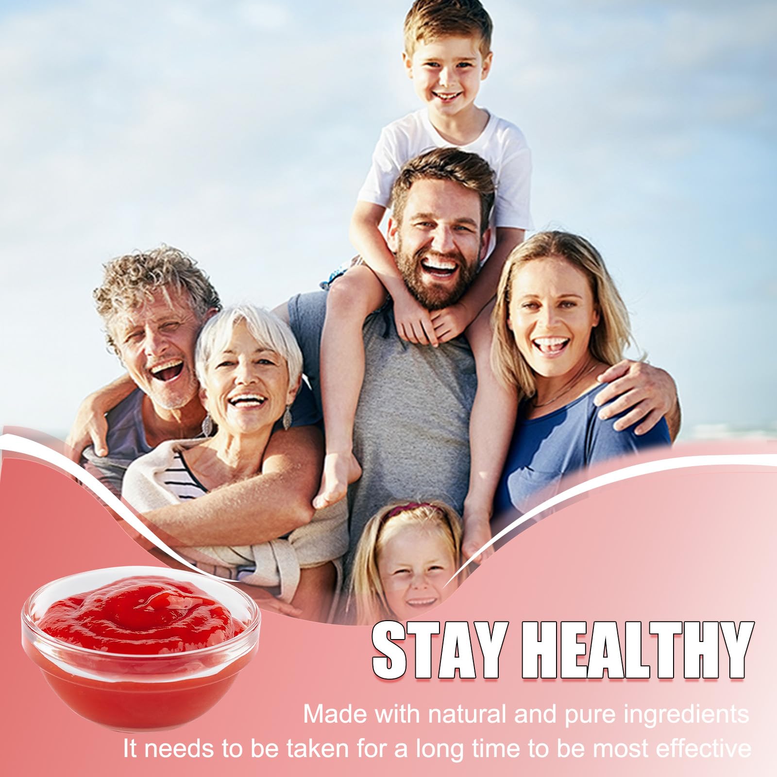 QANLOI Strawberry Sea Moss Gel ingredients list on packaging