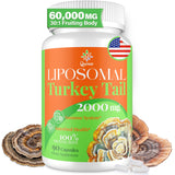 Qazwer Turkey Tail Mushroom Capsules front view with label