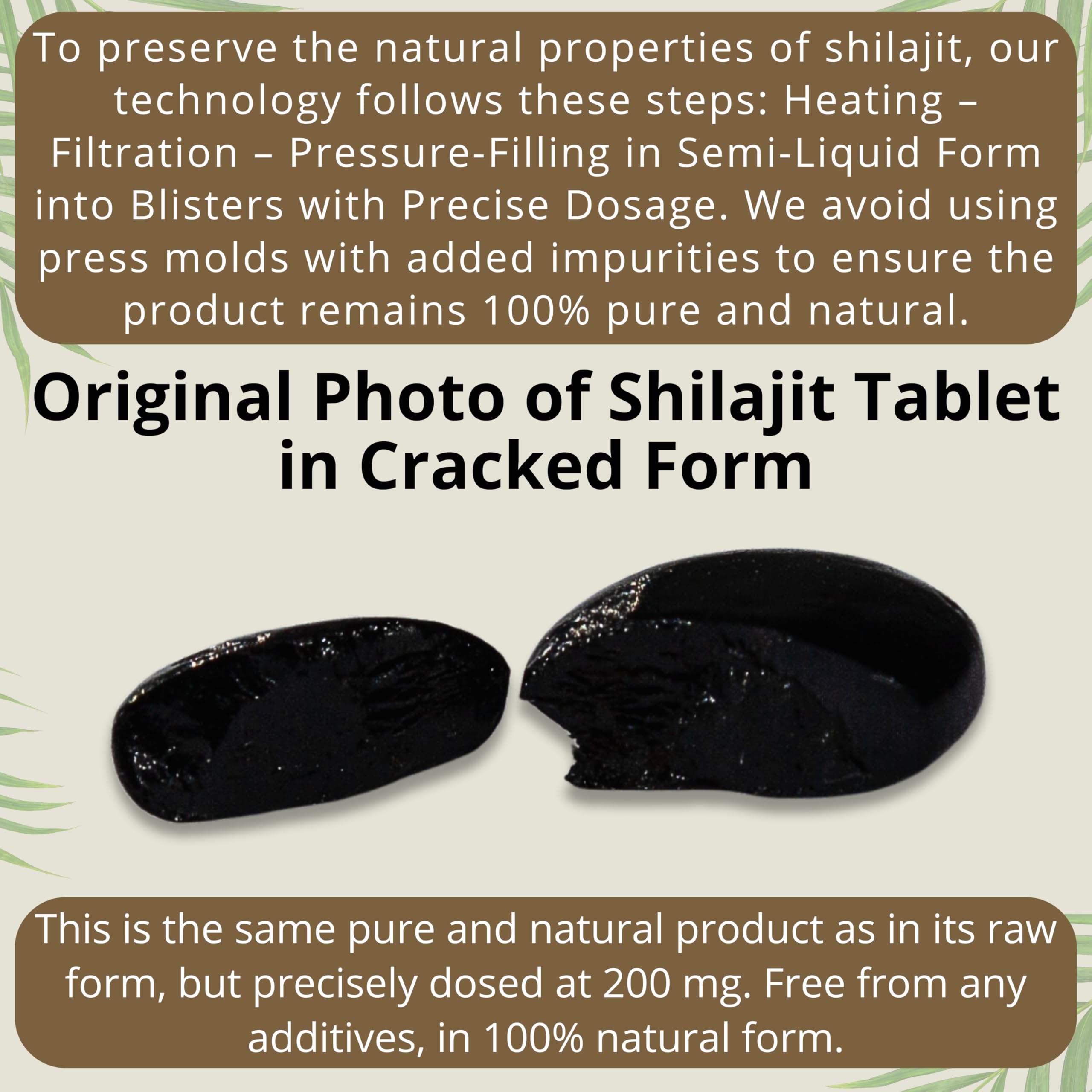 QG group Shilajit Tablets 200mg close-up of tablets