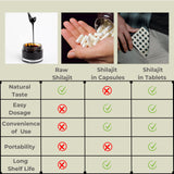 QG group Shilajit Tablets 200mg with water glass