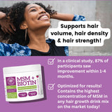 Qhemet Biologics MSM + Biotin Hair Nutrients Blend lifestyle shot