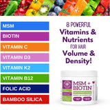 Qhemet Biologics MSM + Biotin Hair Nutrients Blend mixed with water