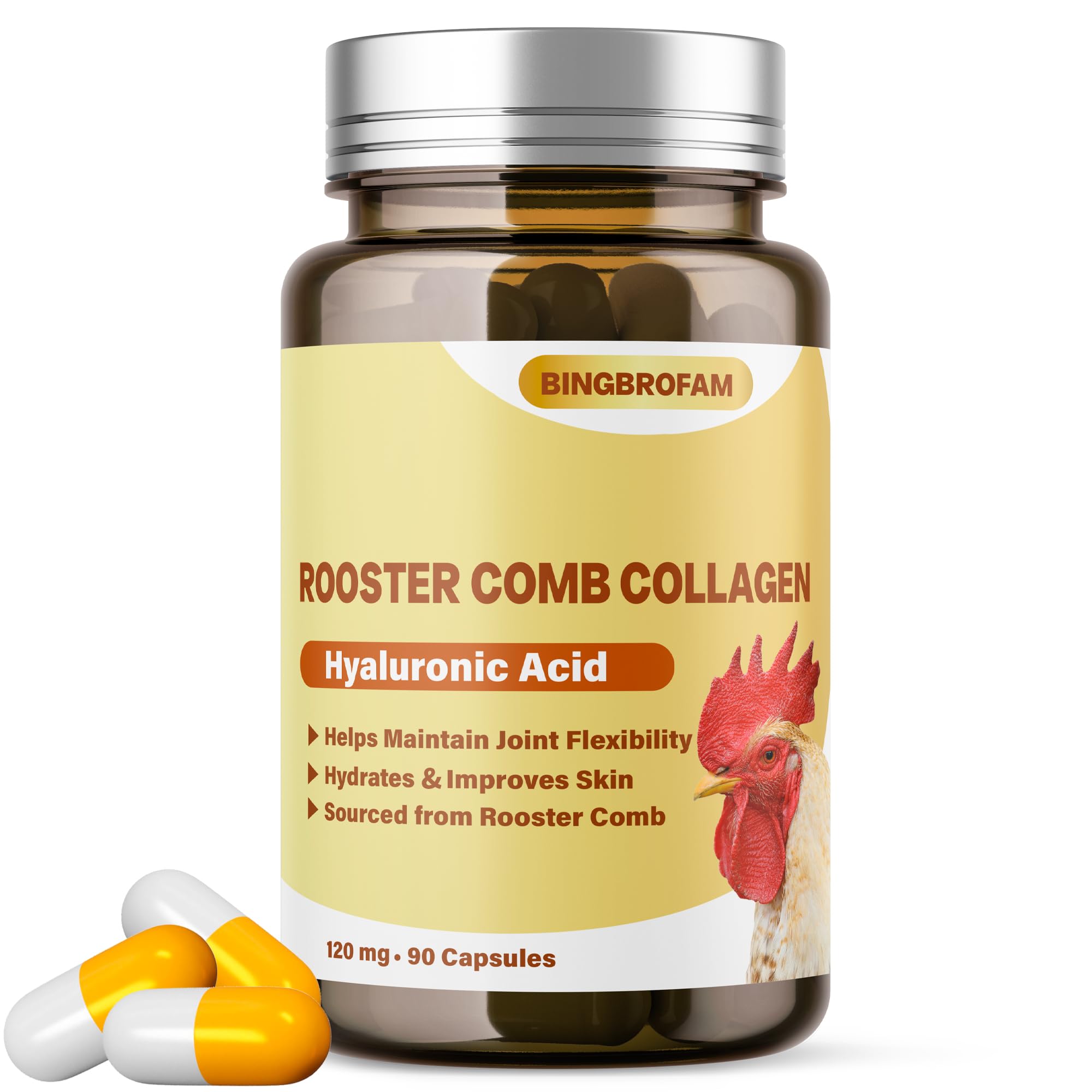 QIFEISHANKA Rooster Comb Collagen Capsules front view