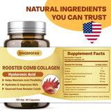 QIFEISHANKA Rooster Comb Collagen Capsules on a wooden table