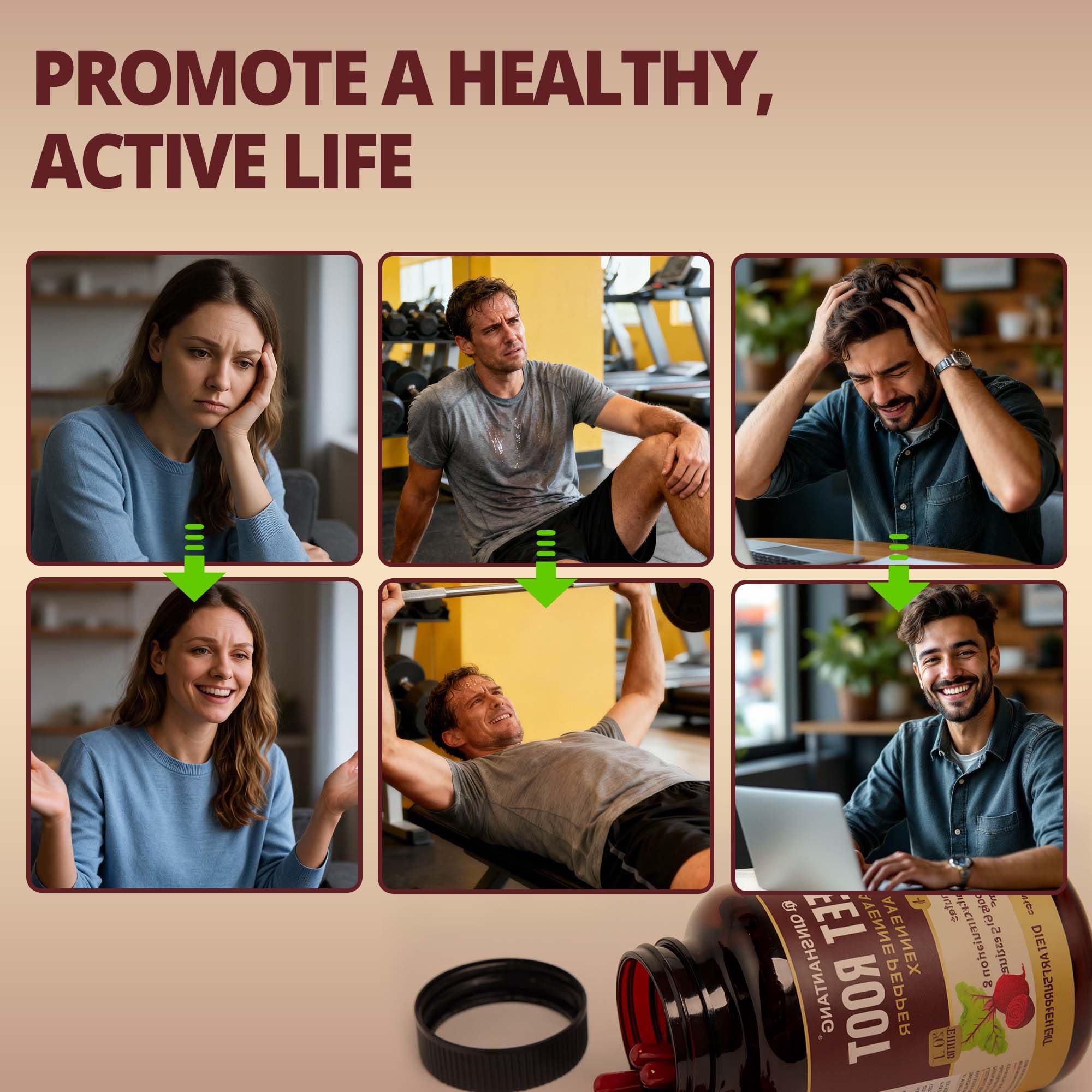 QIN SHAN TANG Beetroot Supplement bottle with measuring spoon