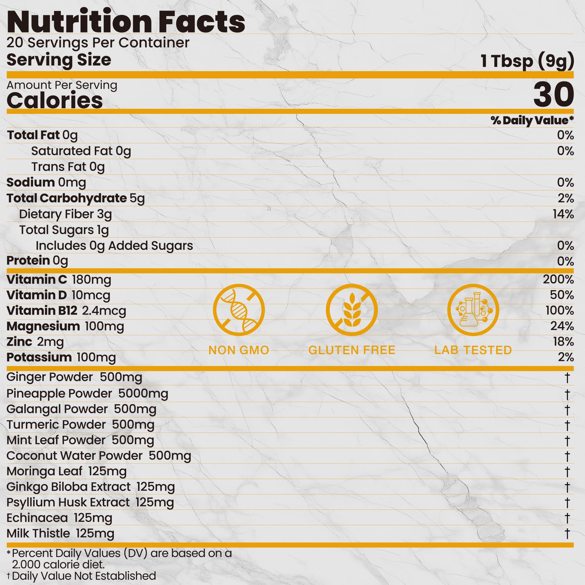 QIN SHAN TANG Ginger Powder ingredients list
