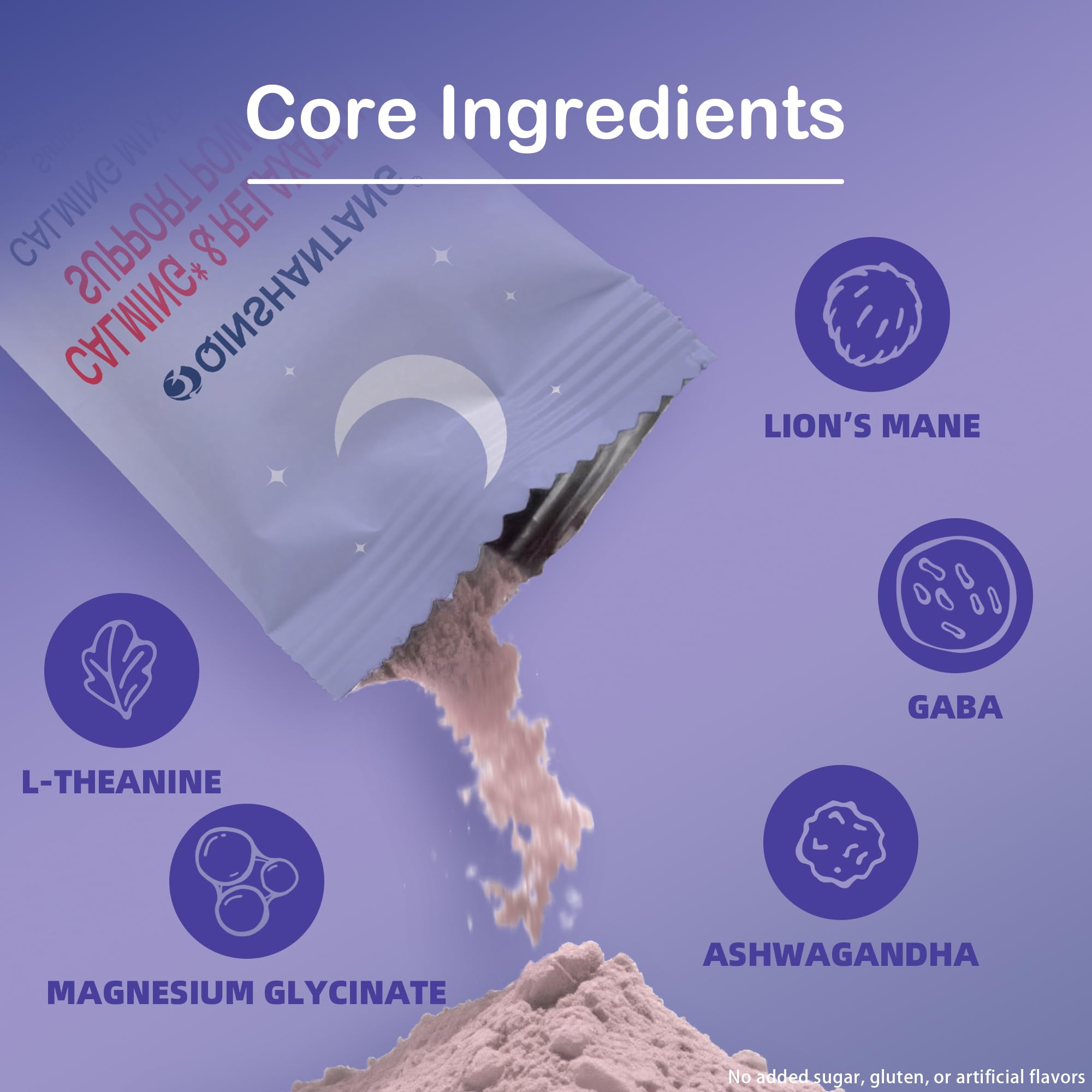 QIN SHAN TANG Magnesium Glycinate Supplement packet back view