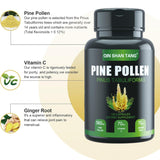 QIN SHAN TANG Pine Pollen Capsules side view showing label