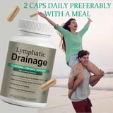 Qiuumey Herbal Lymphatic Support Supplement showing 60 capsules in bottle