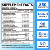 QIVERNAMY Men's 50+ Probiotic capsules showing dosage