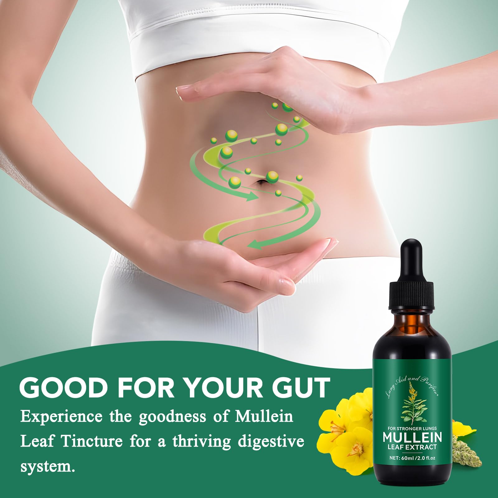 QJCWXIAOX Mullein Leaf Drops natural ingredients