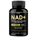 Qmiozzy NAD+ Resveratrol Supplement front view packaging