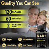 Qmiozzy NAD+ Resveratrol Supplement on a kitchen counter