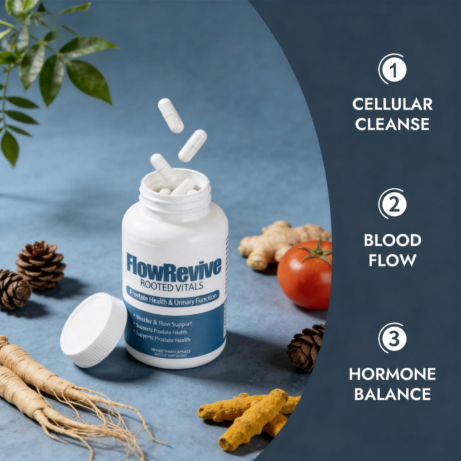 Qoenba Blended Vitamin & Mineral Supplement showing packaging dimensions