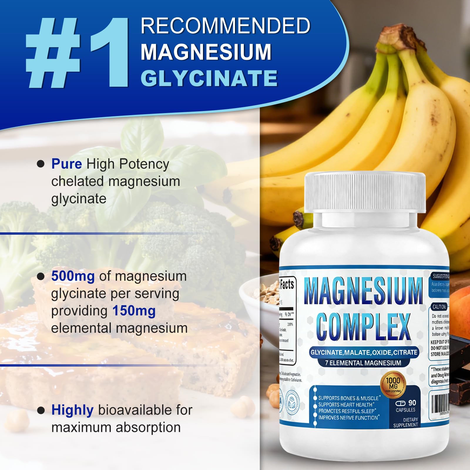 QSQSRUCH Magnesium Complex 500mg back view of packaging