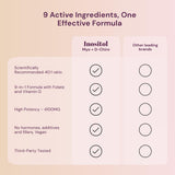 QSTA B8 (Inositol) bottle with natural background