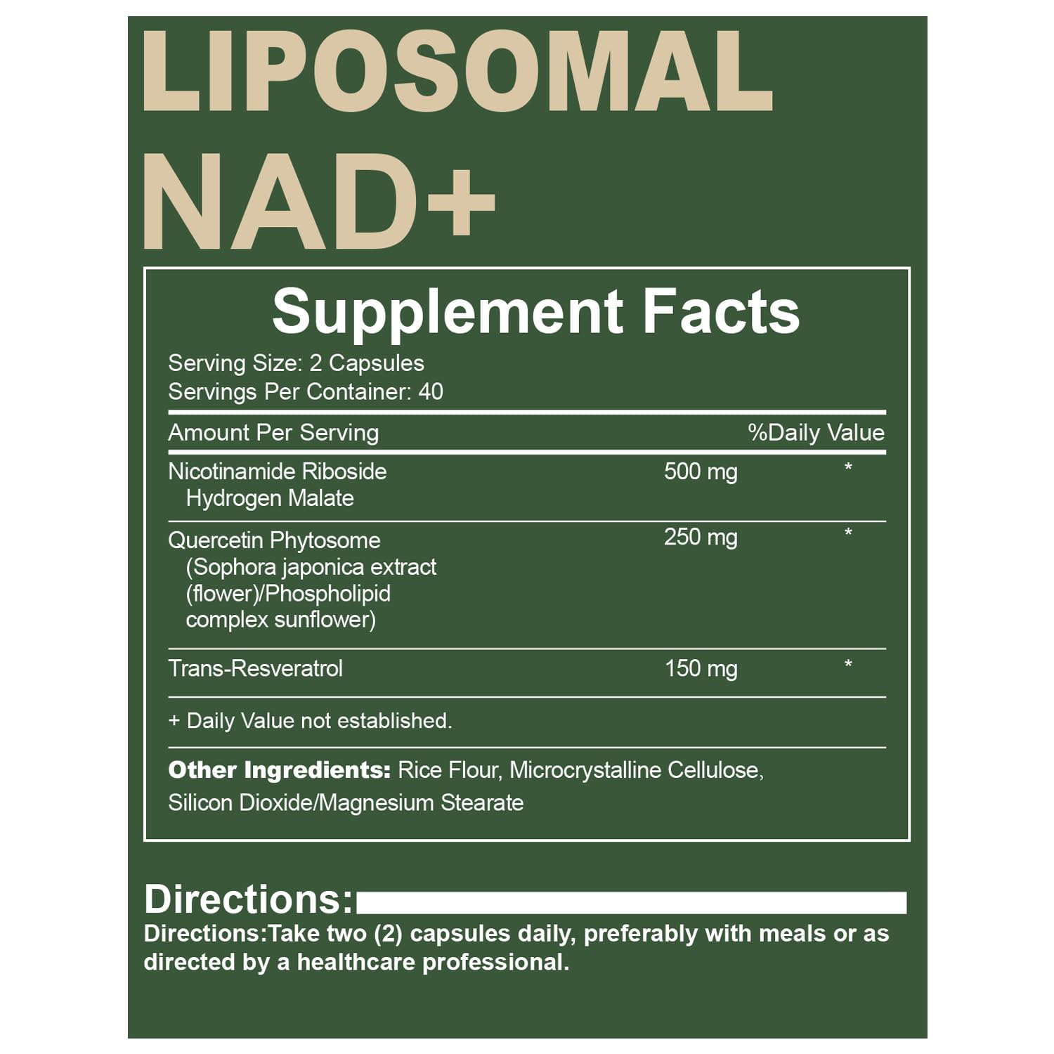 Quackiki NAD Nicotinamide Riboside Resveratrol 900 MG Capsules bottle with label