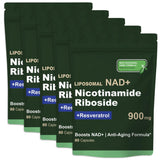 Quackiki NAD+ Nicotinamide Riboside Resveratrol Capsules front view