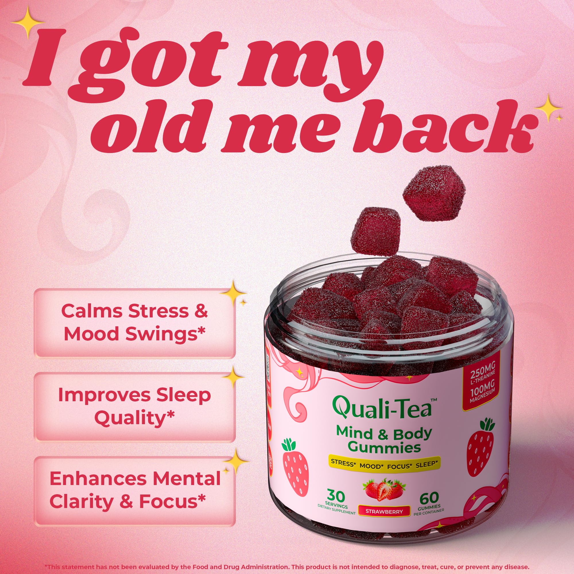 Quali-Tea daily wellness Gummies close-up of gummies