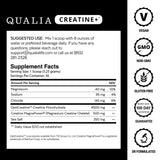 QUALIA LIFE SCIENCES Creatine+ back view packaging with ingredient list