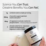 QUALIA LIFE SCIENCES Creatine+ close-up of the product label