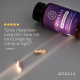 QUALIA LIFE SCIENCES Magnesium+ Supplement on wooden table