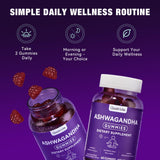 QualiLife Ashwagandha Gummies displayed on a wooden table