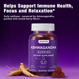 QualiLife Ashwagandha Gummies showing grapefruit and berry flavour