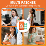 QualiLife Cinnamon Nutrient Patch lifestyle scene with a laptop