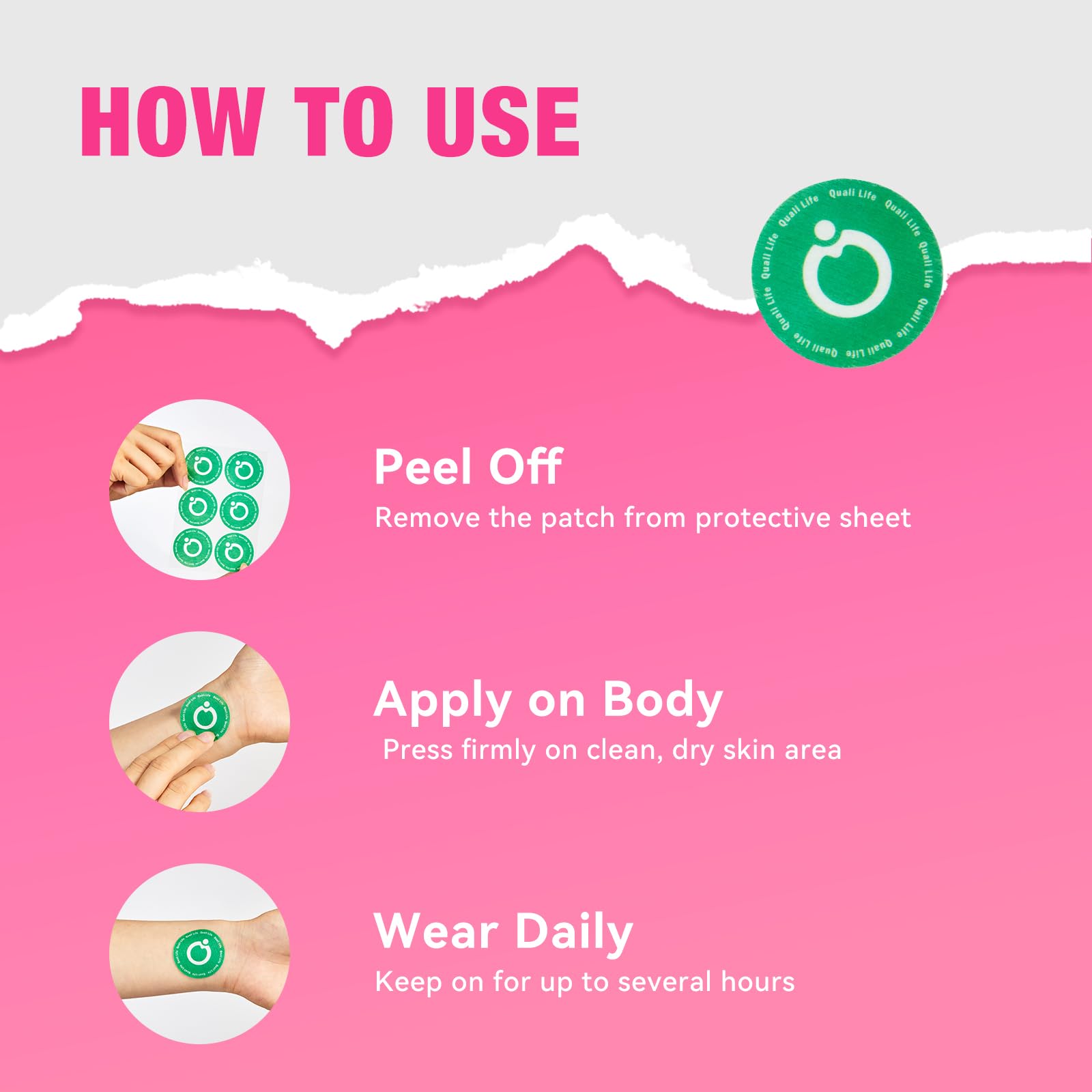 QualiLife Collagen Patches displayed with other skincare products