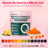 QualiLife Feminine Balance Gummies back view of packaging