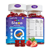 QualiLife Kids Sleep Gummies 200g front view with packaging