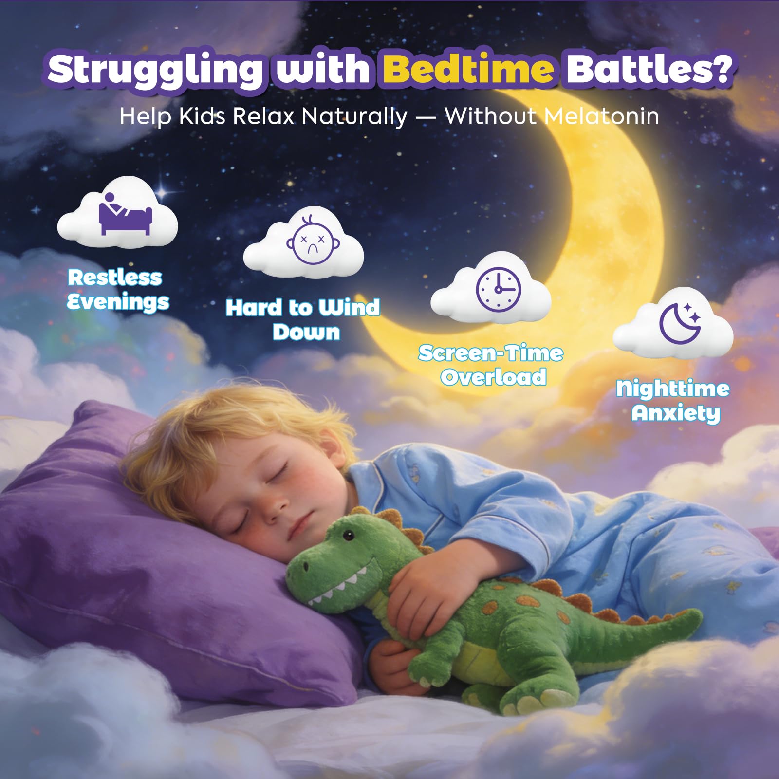 QualiLife Kids Sleep Gummies 200g on a wooden table