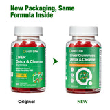 QualiLife Liver Support Gummies vegan and gluten-free label