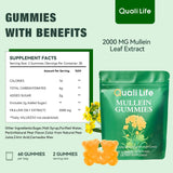 QualiLife Mullein Gummies back view with ingredients list