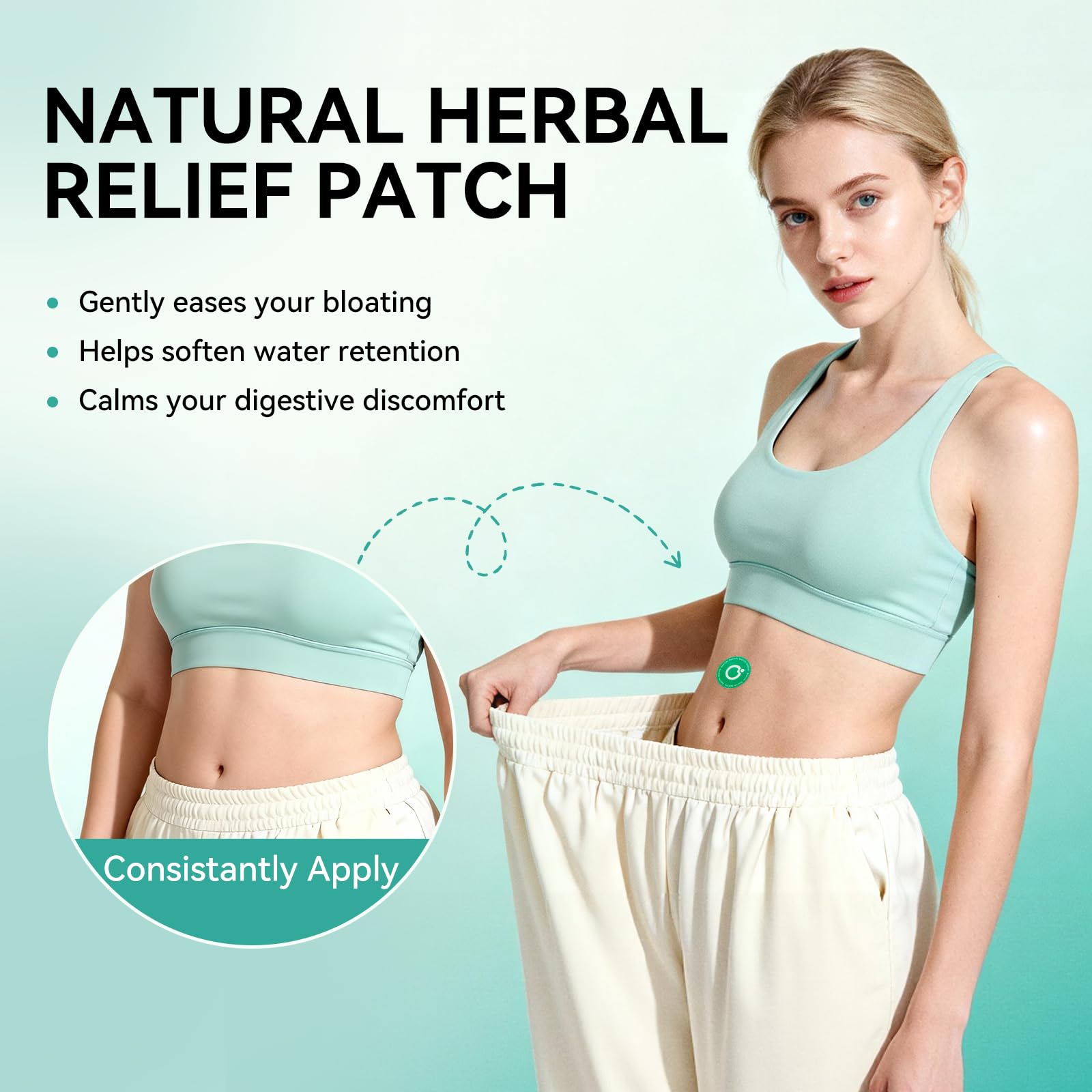 QualiLife Turmeric Patch back view showing application