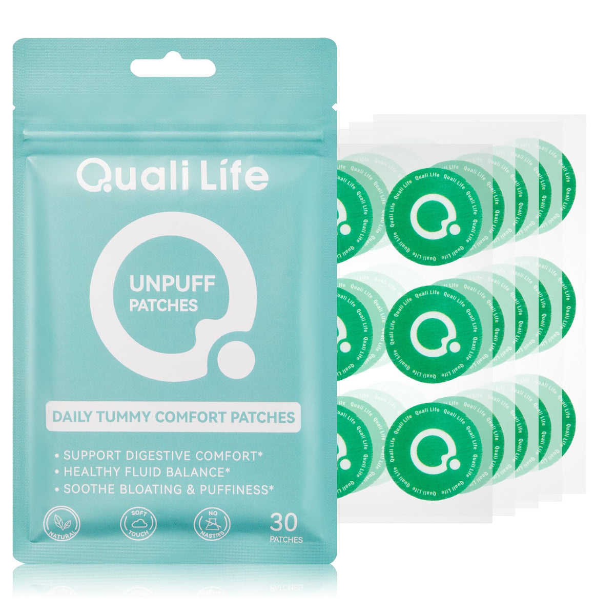 QualiLife Turmeric Patch front view with packaging