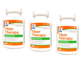 Quality Choice Fiber Therapy Caplets 500mg bottle on a wooden table