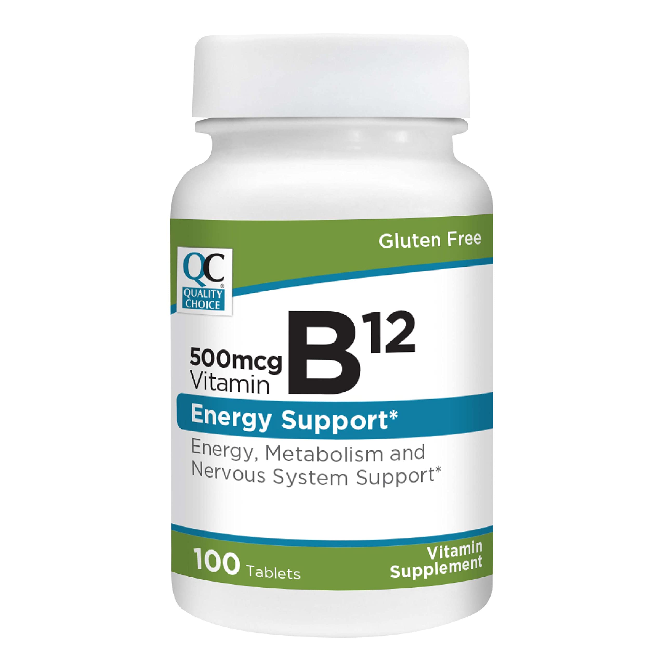 Quality Choice Vitamin B12 500 mcg tablet bottle front view