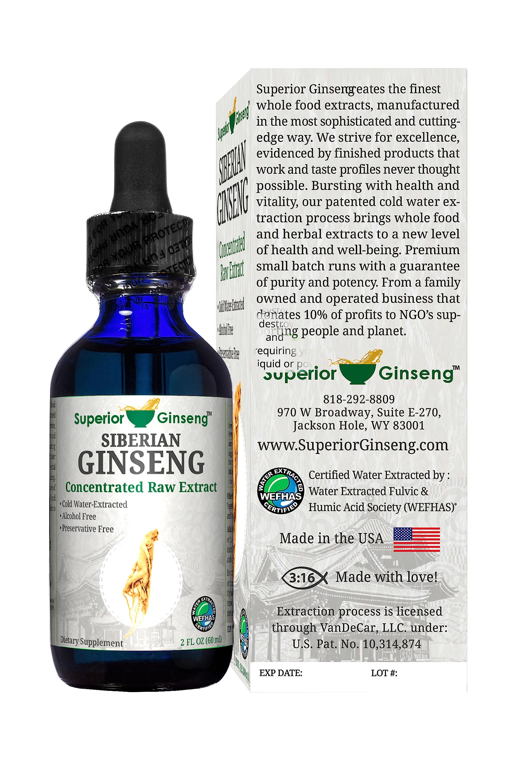 quality Ginseng Siberian Ginseng Root Extract in glass bottle