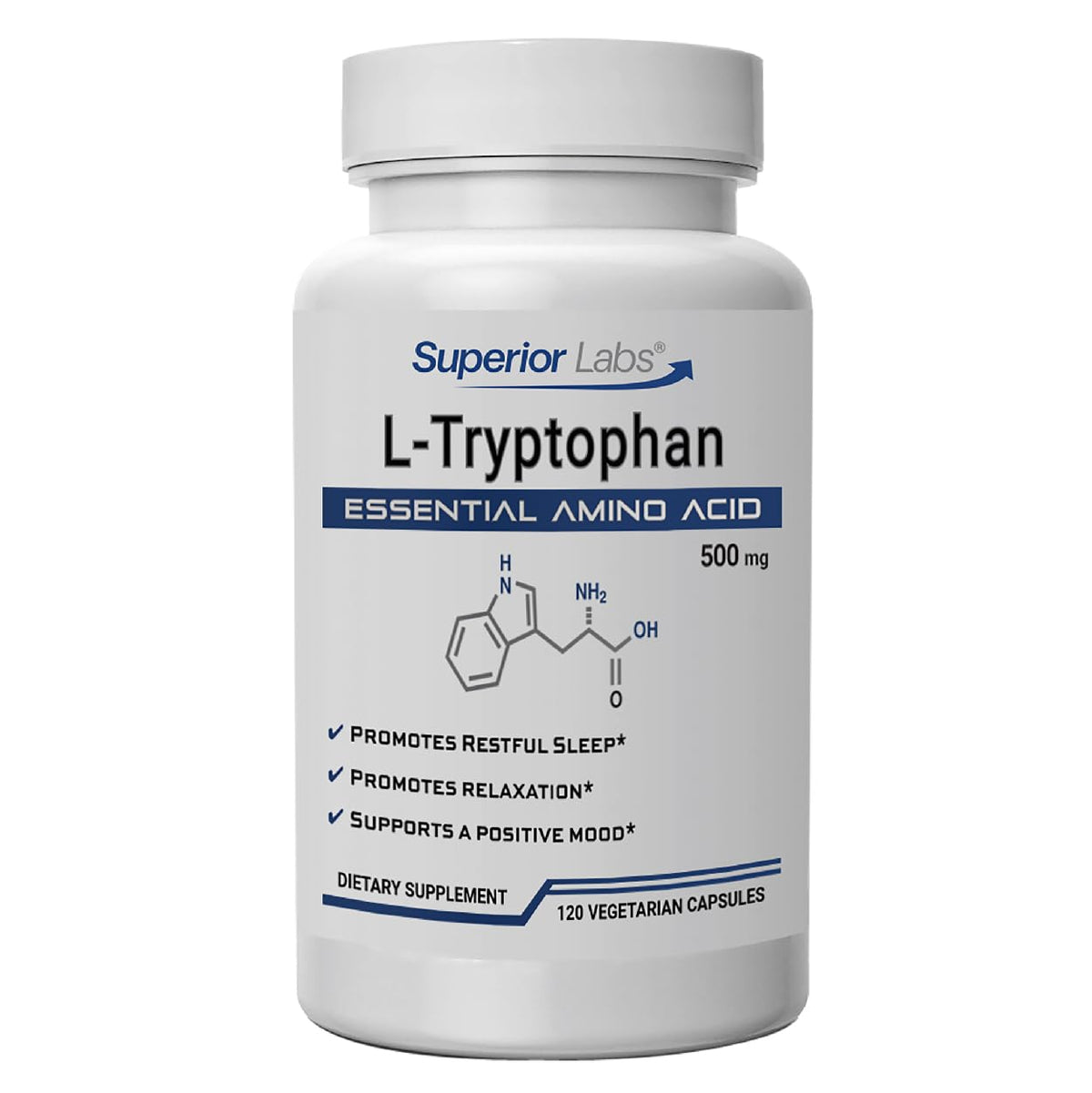 quality Labs L-Tryptophan 500mg dietary supplement front view